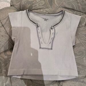 Urban outfitters White/Gray Sleeveless Women's Top